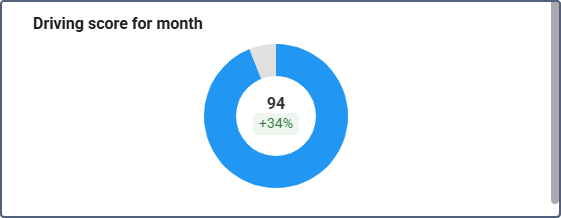 Driving score pie chart